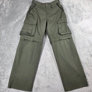 Boy Scouts Pants Youth 10 Green Canvas Zip Off Uniform Convertible to Shorts NEW
